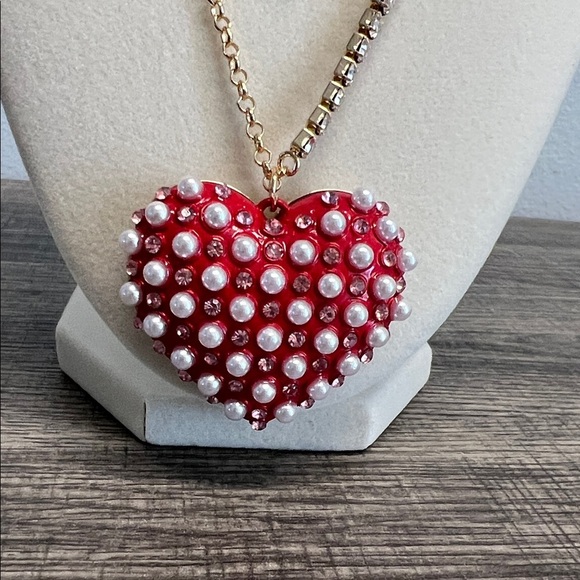 Betsey Johnson | Red Heart Necklace w/ Matching Earrings ♥️ - Picture 8 of 17